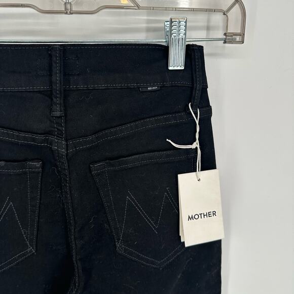 MOTHER The Rascal Ankle Fray Jeans in Guilty Flash Sz 26 Side Stripe Beaded NWT - Picture 10 of 15